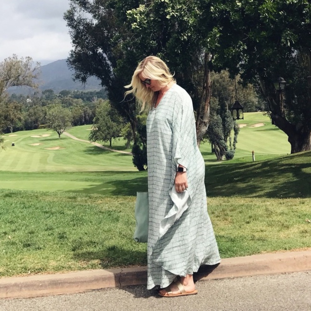 Sseko Designs Kaftan in Green Pebble, OS